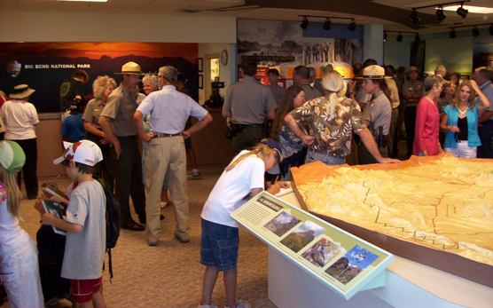 visitors enjoy exhibits