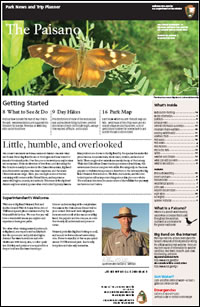 Image of the front page of the park newspaper