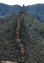 Volcanic dike near Ward Spring