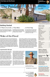 Image of the front page of the park newspaper