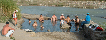 A crowded day at the Hot Springs.