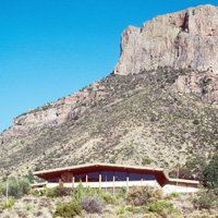 The Chisos Mountains Lodge and Casa Grande Peak The Chisos Mountains Lodge and Casa Grande Peak
