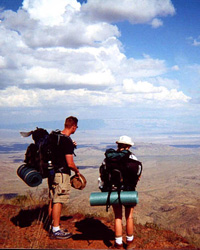 Hikers on the South Rim Hikers on the South Rim