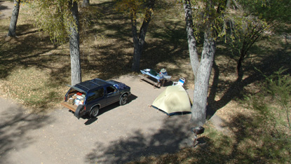 Horseback patrol through the Cottonwood campground