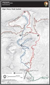 Map of the High Chisos area showing trails