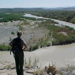 Overlooking the Rio Grande from the mouth of Boquillas Canyon Overlooking the Rio Grande from the mouth of Boquillas Canyon