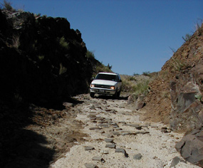 SUV in the black gap
