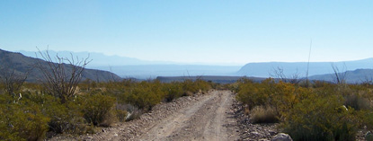 Looking south along the Juniper Canyon Road