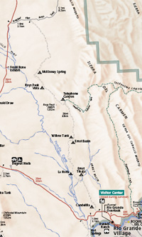 Map of the Old Ore Road area