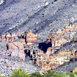 The red rocks formation in Blue Creek Canyon
