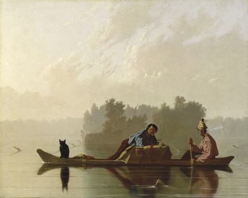 Fur Traders on the Missouri by George Caleb Bingham