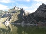 Geologic upheavel beside Bighorn Lake
