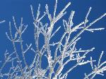 Crystals and brilliant blue sky