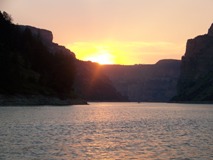 Beautiful sunset on Bighorn Lake