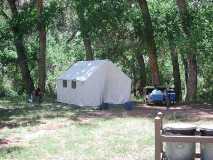 Tent camping at Trail Creek campground