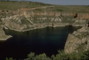 A view of the lake at Bighorn Canyon