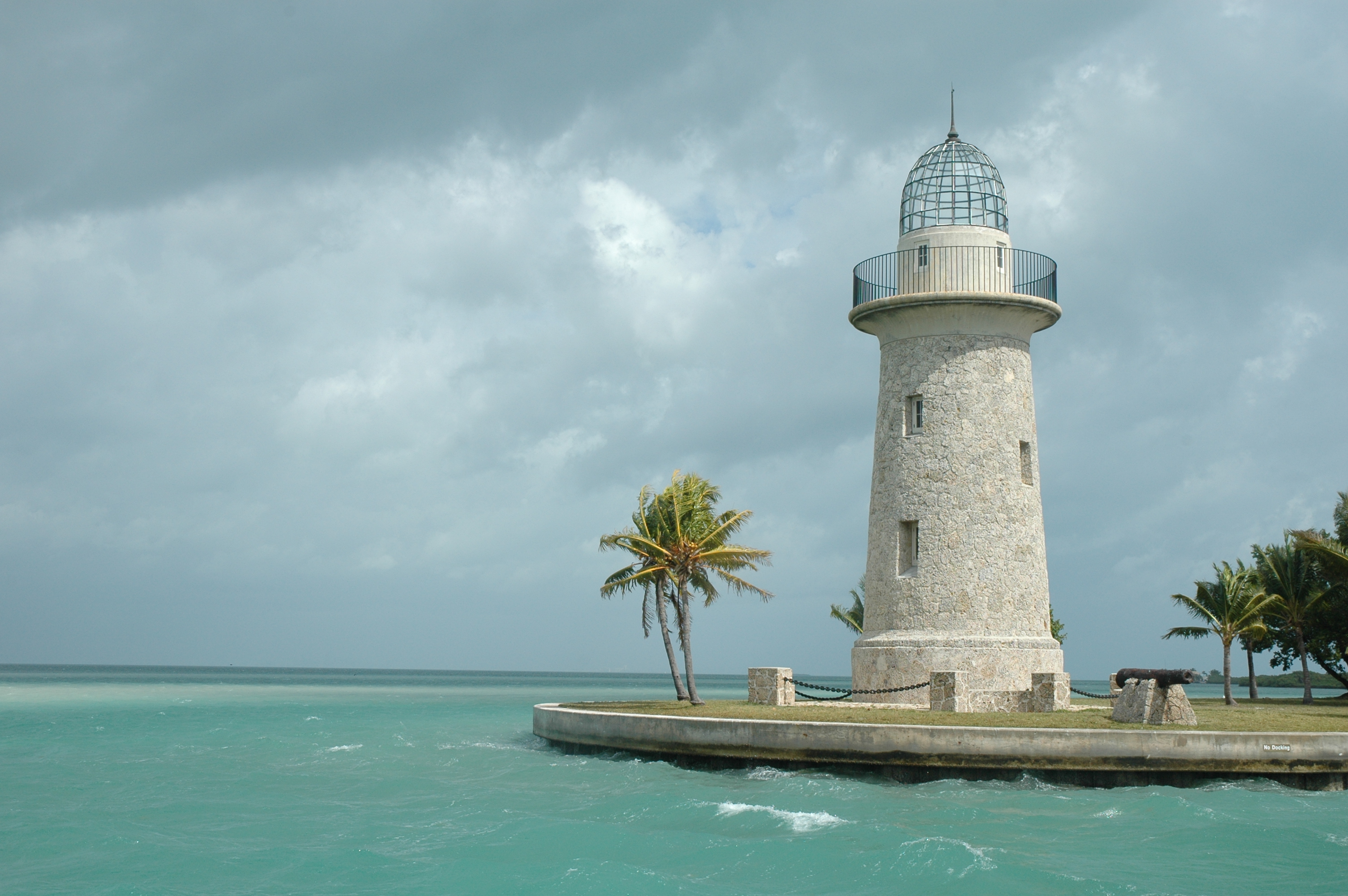 Iconic Boca Chita Key Lighthouse built by Mark Honeywell just before World War II.