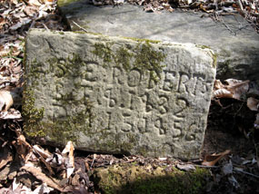 cemetery stone with Roberts name