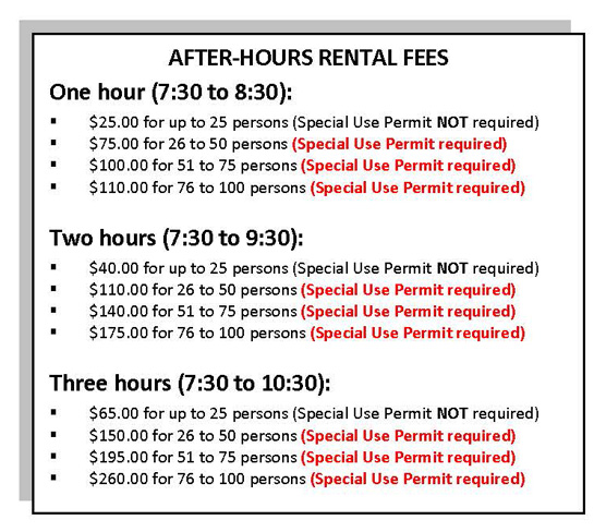 Afterhours rates
