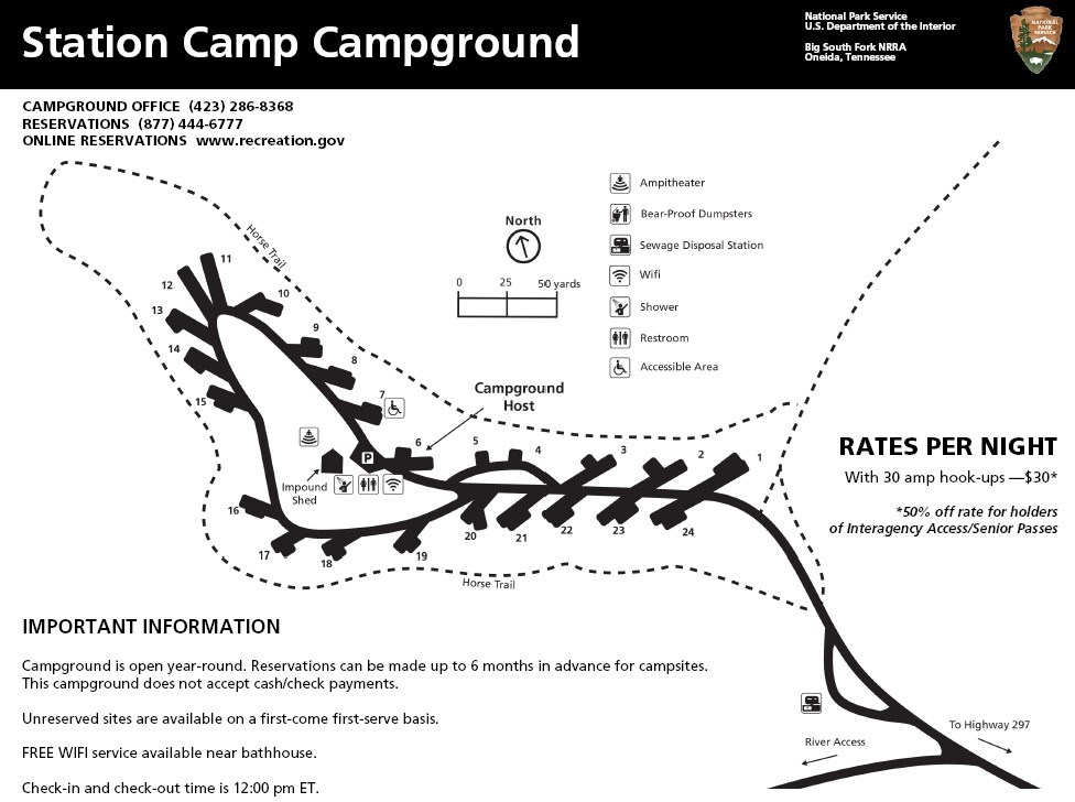 Station Camp Campground map