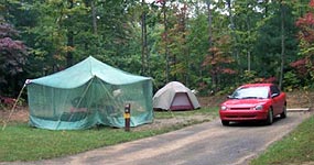 Blue Heron Campground offers sites for tent and trailer camping. Blue Heron Campground offers sites for tent and trailer camping.