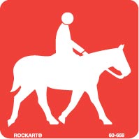 Horseback riding trail symbol