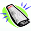 rolled up newspaper