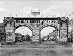 Memorial arches in downtown Montrose.