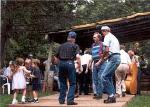 Flat footing at Mabry Mill