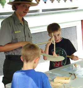 Ranger with children
