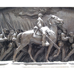 Robert Gould Shaw Memorial after a Massachusetts snowstorm