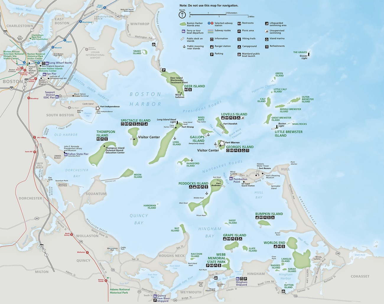 map of the Boston Harbor Islands