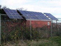 Solar panels on Peddocks Island.