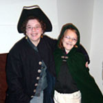 Kids in colonial costumes