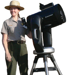 Ranger with telescope
