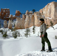 Ranger snowshoeing