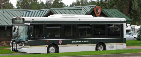 Shuttle Bus at staging area