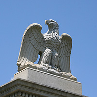 The Eagle atop the Brices Cross Roads National Battlefield Site Memorial.