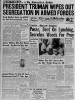 "By Executive Order-President Truman Wipes Out Segregation in Armed Forces." Chicago Defender, July 31, 1948.