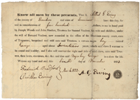 Bill of sale for slave named George, 1833.