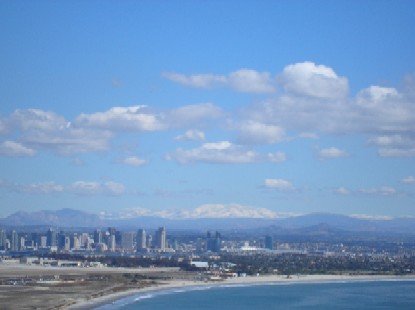 Snow on San Diego's mountains