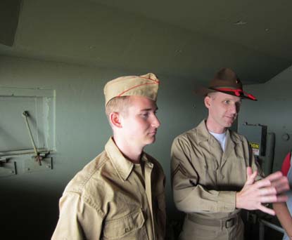 Living history volunteers Walker and Dan