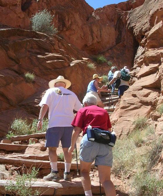 Hiking back up Tunnel Trail
