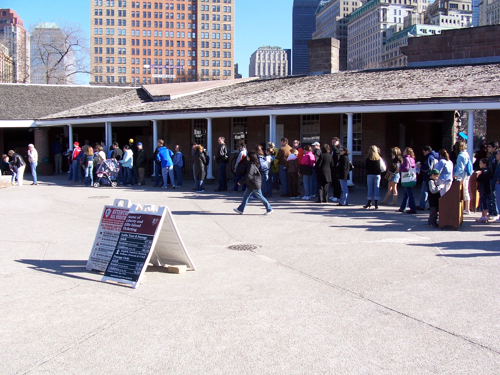 Visitors walking the grounds