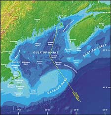 Map of the Gulf of Maine 