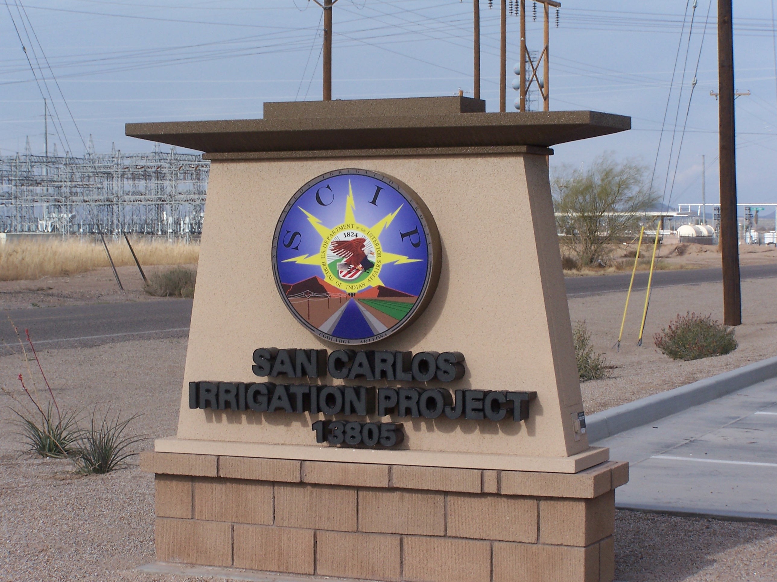 San Carlos Irrigation Project sign