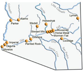 Dams located in southern Arizona