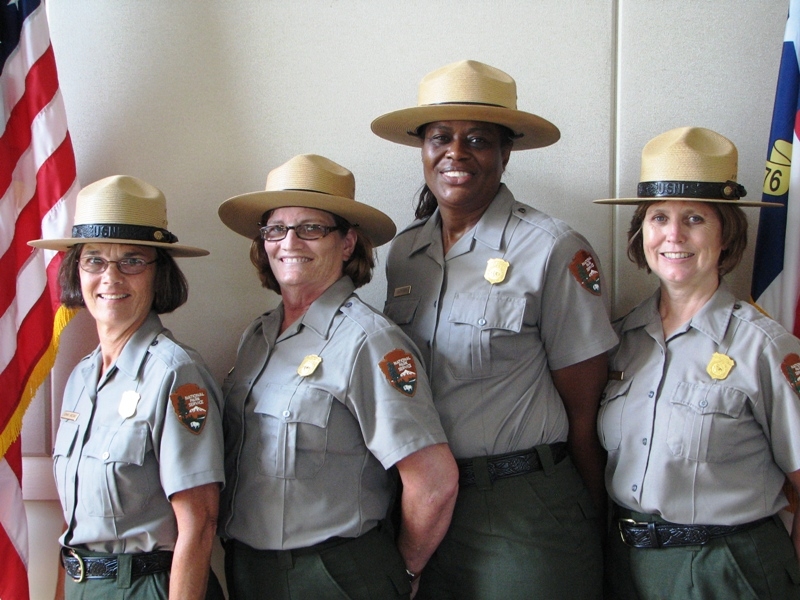 National Park Service Teacher-Rangers for summer 2010: Connie Grizzard, Pam Muse Williams, Lisa Spencer and Pat Baker.