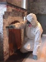 Lead paint removal from a historic structure.