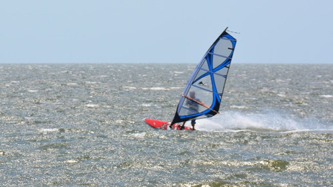 windsurfer on the water